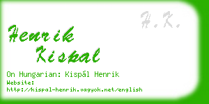 henrik kispal business card