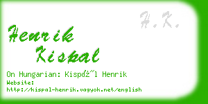 henrik kispal business card
